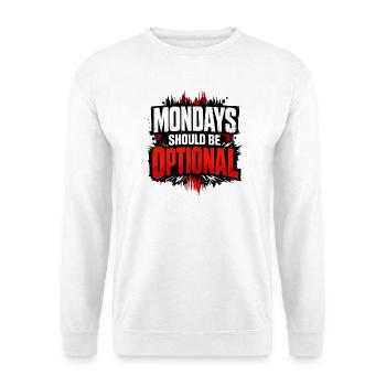 Monday should be optional Vintage - Unisex Sweatshirt - white - Front
