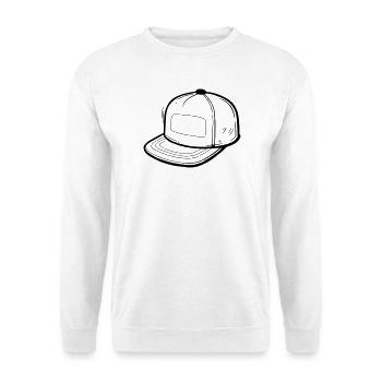 Basecap Linien-Icon Illustration - Unisex Pullover - Weiß - Vorne