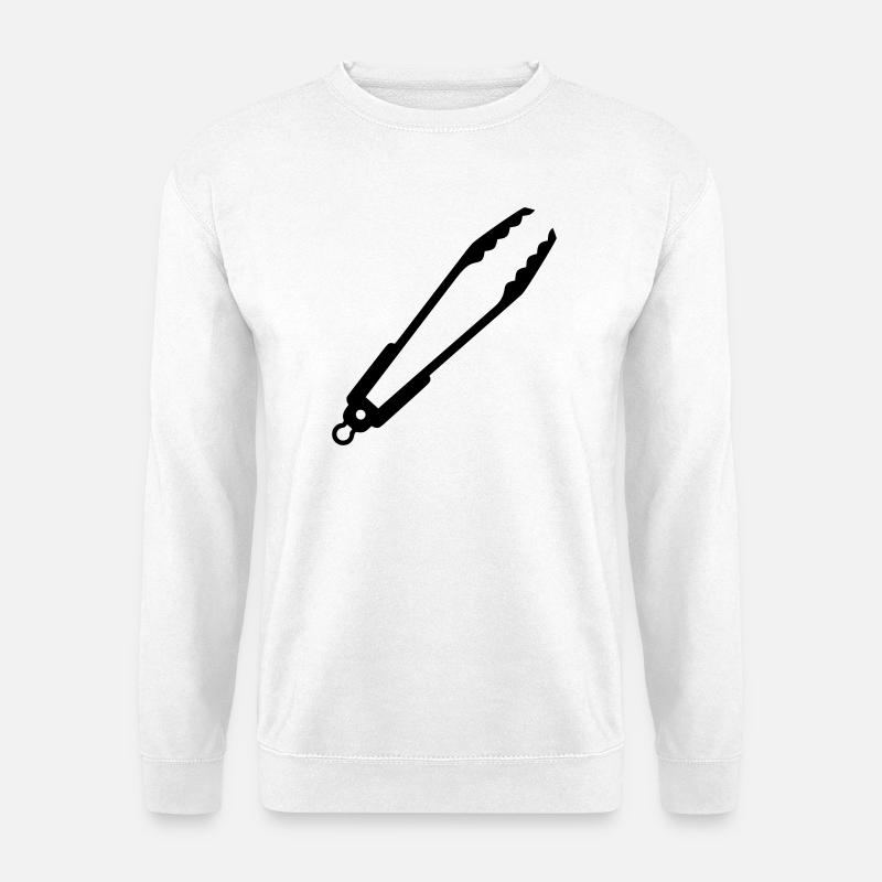 Grillzange Zange Küchenhelfer - Unisex Pullover - Weiß