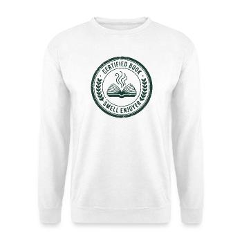 Fan certifié de parfums de livres | Lire - Sweat-shirt Unisexe - blanc - Devant