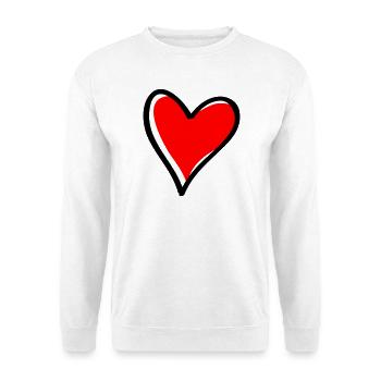 Red Heart Minimal Icon - Unisex Sweatshirt - white - Front