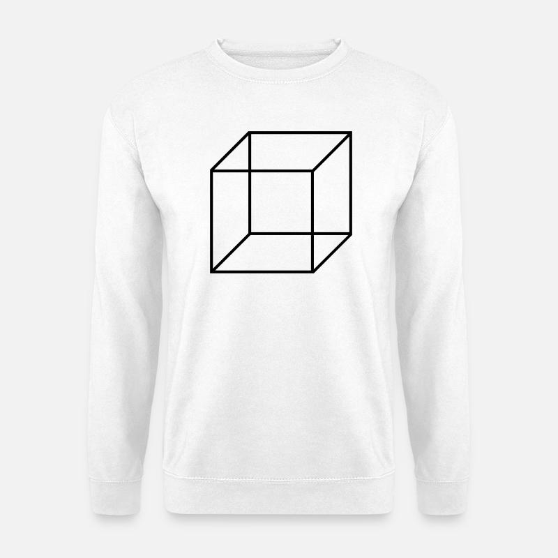 Würfel Quadrat - Unisex Pullover - Weiß