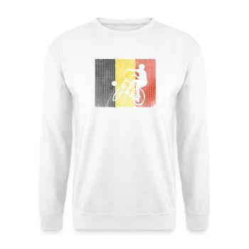 Cyclisme, cyclisme, cyclisme en salle, Belgique - Sweat-shirt Unisexe - blanc - Devant