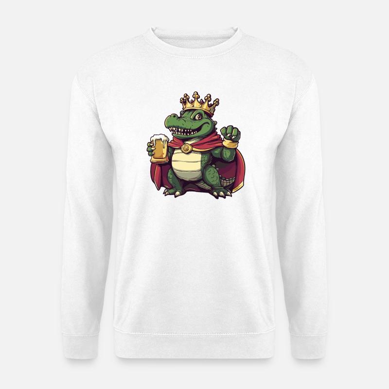 Alligator Bier König - Unisex Pullover - Weiß