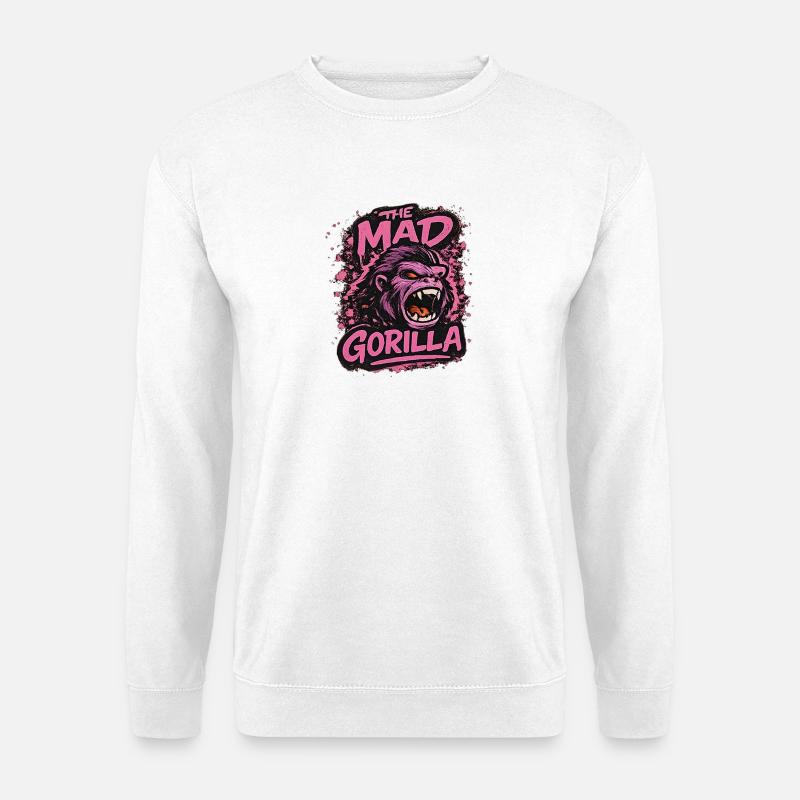 Der wütende Gorilla - Unisex Pullover - Weiß