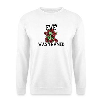 Serpent d’émeraude parmi les roses - Sweat-shirt Unisexe - blanc - Devant