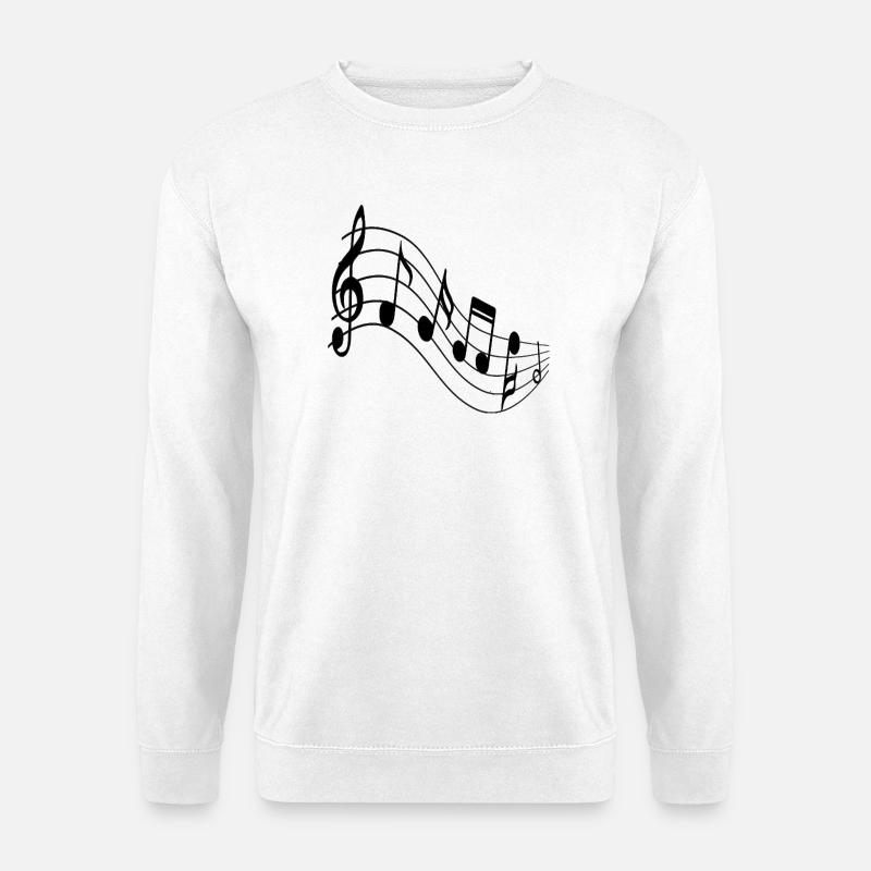 Melodic Wave Staff-Kunst - Unisex Pullover - Weiß