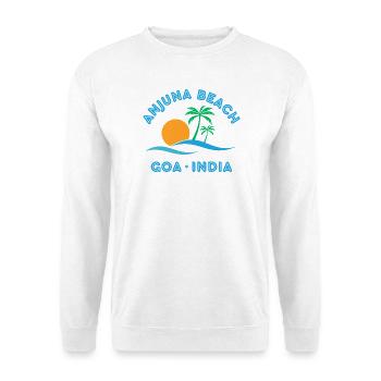 Anjuna Beach Goa Sonnenuntergang - Unisex Pullover - Weiß - Vorne
