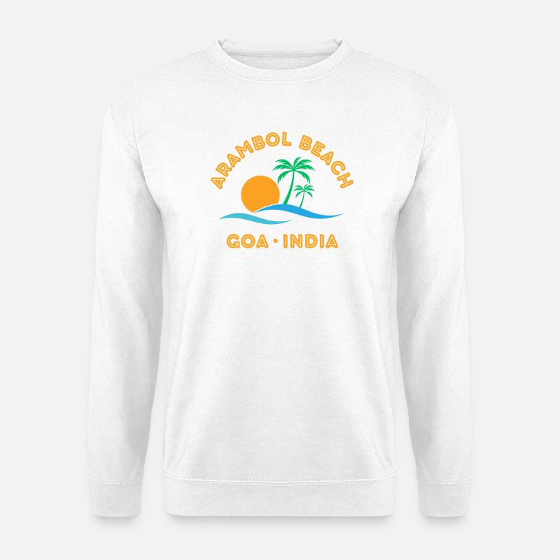 Arambol Beach Goa India Sunset Palm - Unisex Sweatshirt - white