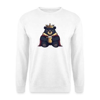 Bear Beer King - Unisex Sweatshirt - white - Front