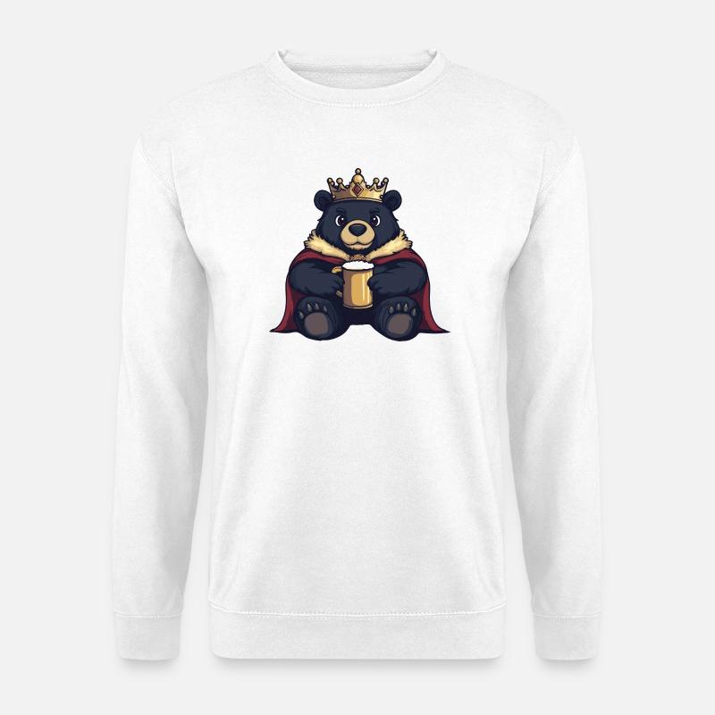 Bär Bier König - Unisex Pullover - Weiß