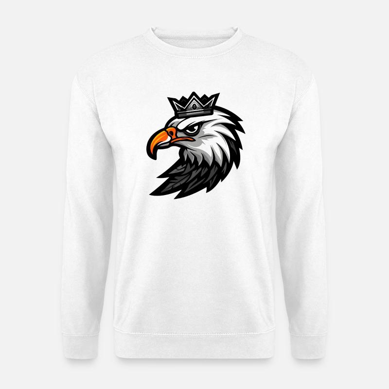 Adler Kopf Krone - Unisex Pullover - Weiß