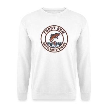 Trout Bum Driftless Division - Unisex Pullover - Weiß - Vorne