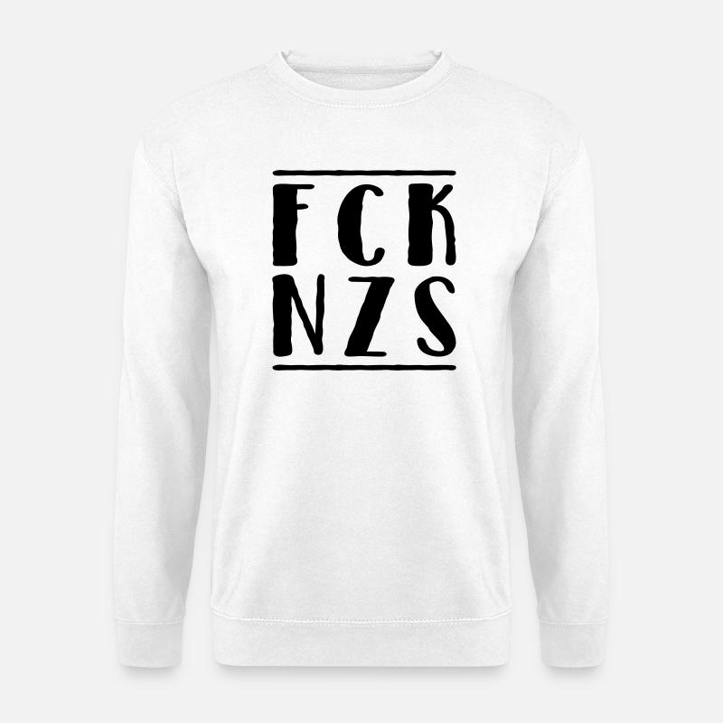 Fck Nzs - Unisex Pullover - Weiß