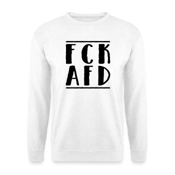 Fck Afd - Unisex Pullover - Weiß - Vorne