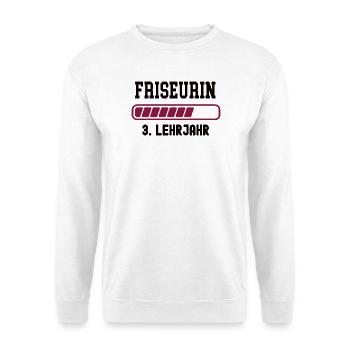 Ausbildung Friseurin 3. Lehrjahr Friseur Lehre - Unisex Pullover - Weiß - Vorne