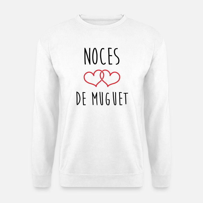 Maiglöckchen-Hochzeit 13 Jahre Ehe - Unisex Pullover - Weiß