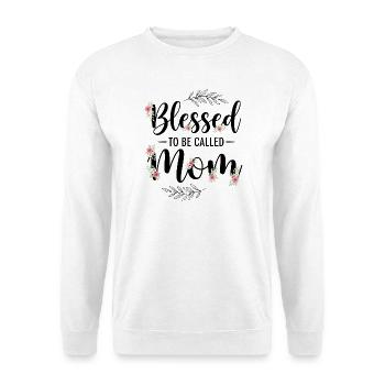 Happy To Be Mom Mom Gift - Unisex Sweatshirt - white - Front
