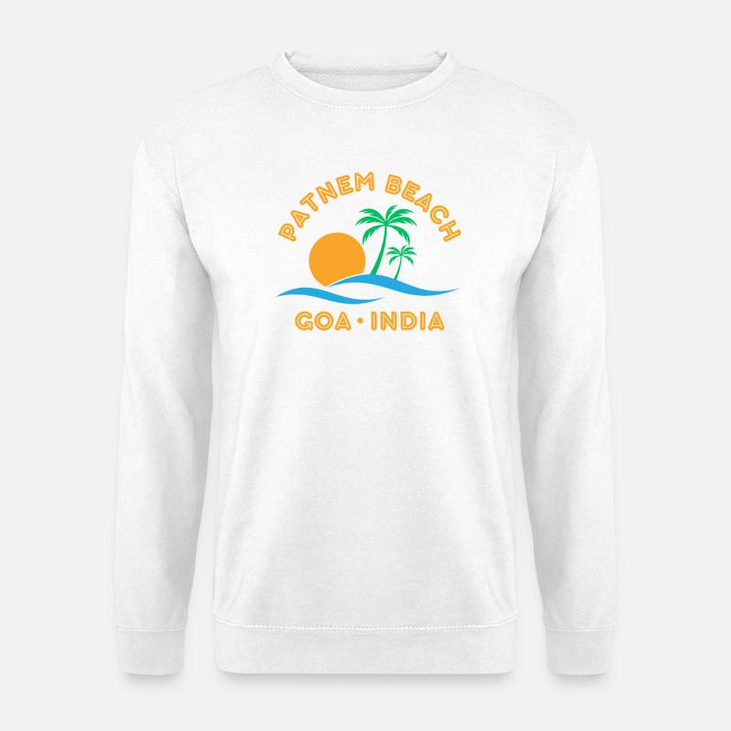Patnem Beach, Goa, Indien - Unisex Pullover - Weiß