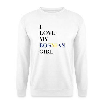 J’AIME MA FILLE BOSNIAQUE - Sweat-shirt Unisexe - blanc - Devant