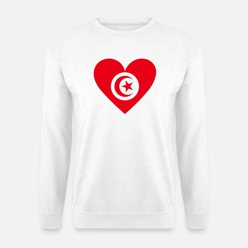 Herz Halbmond Stern - Unisex Pullover - Weiß