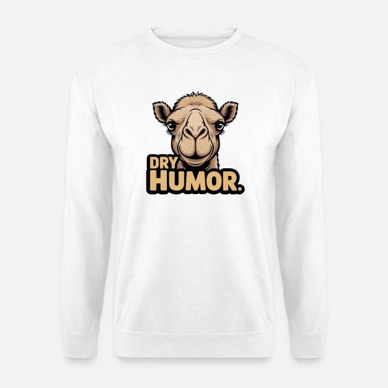 Camel Dry Humor Illustration - Unisex Pullover - Weiß