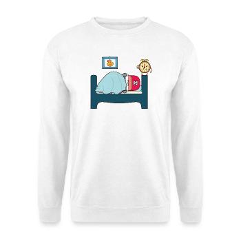 Schlafenszeit-Ente-Schläfige Zeichentrickszene - Unisex Pullover - Weiß - Vorne
