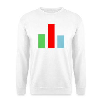 Bar Chart Statistics - Unisex Sweatshirt - white - Front