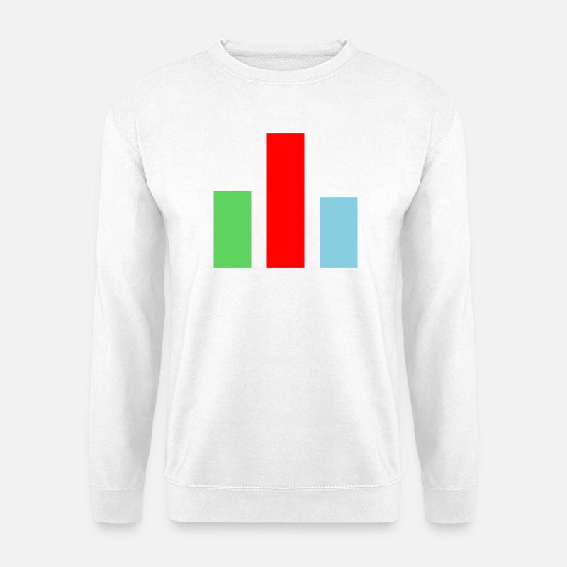 Bar Chart Statistics - Unisex Sweatshirt - white