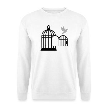 Birdcage Liberté Ouverte - Sweat-shirt Unisexe - blanc - Devant