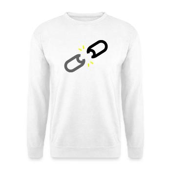 Gesprengte Kette Freiheit - Unisex Pullover - Weiß - Vorne