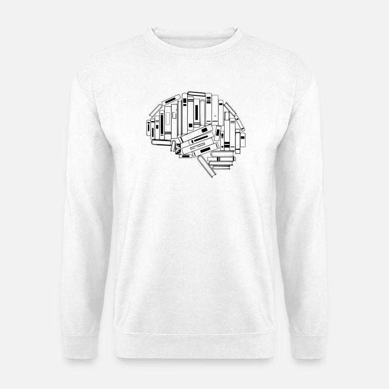 Brain from Books Knowledge - Unisex Sweatshirt - white