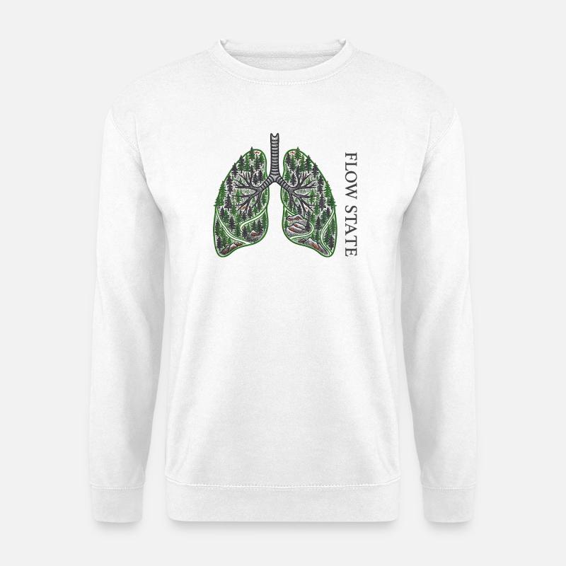 Forest Lungs Flow State - Unisex Sweatshirt - white