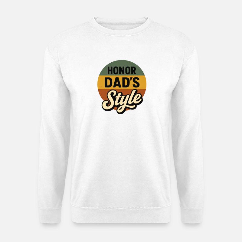Vaters Stil Retro Kreis - Unisex Pullover - Weiß