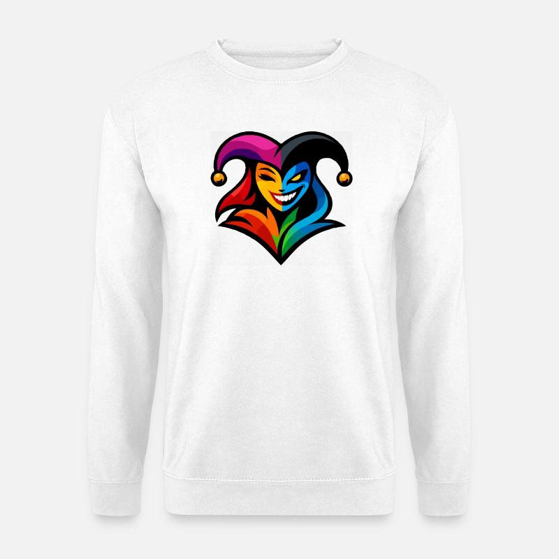 Fröhliches Narrenherz - Unisex Pullover - Weiß