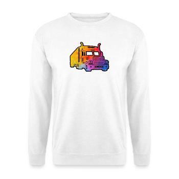 Colorful truck - Unisex Sweatshirt - white - Front