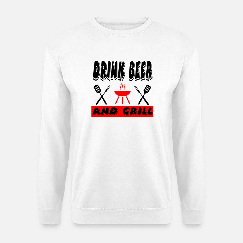 Grillen - Unisex Pullover - Weiß