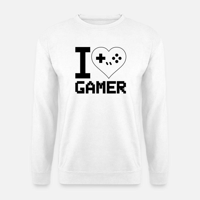 I Love Gamer - Unisex Pullover - Weiß