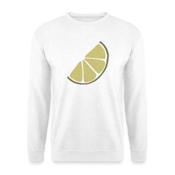 Lime Slice Minimalist Lime - Unisex Sweatshirt - white - Front