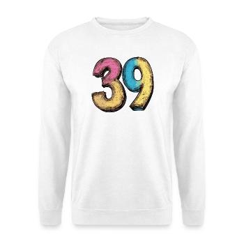39 Number Colorful - Unisex Sweatshirt - white - Front