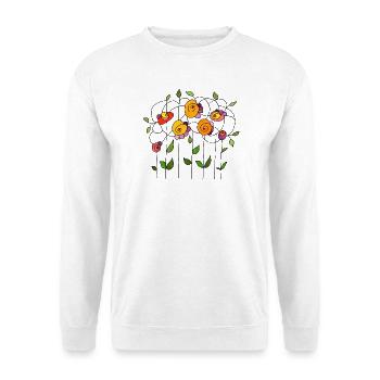 Fleur - Sweat-shirt Unisexe - blanc - Devant