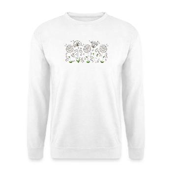 Blumen - Unisex Pullover - Weiß - Vorne