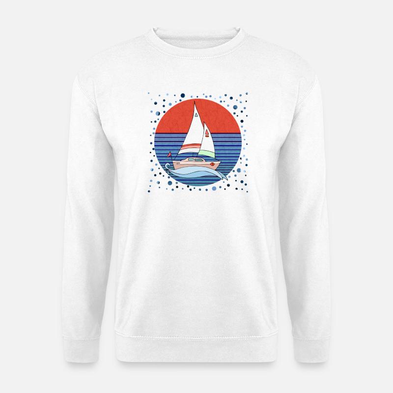 Segelboot - Unisex Pullover - Weiß