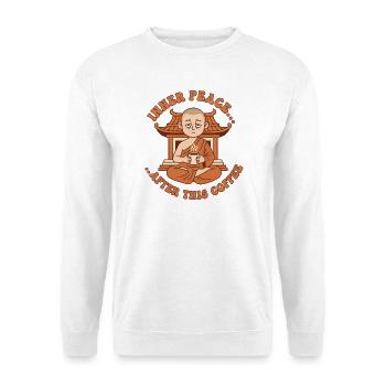 Inner Peace Coffee Zen Monk - Unisex Sweatshirt - white - Front