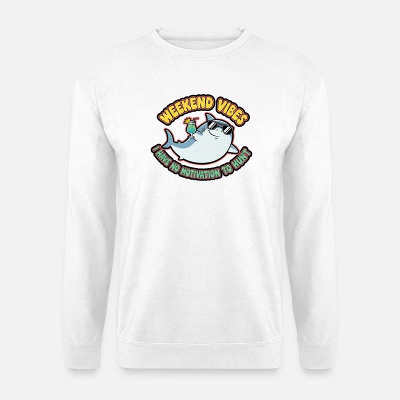 Weekend Vibes Shark Cocktail Tee - Unisex sweater - hvid