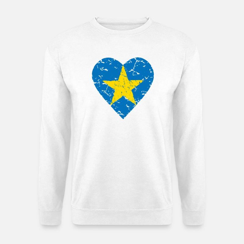 Ukraine Herz Stern Frieden Liebe Menschenrechte - Unisex Pullover - Weiß