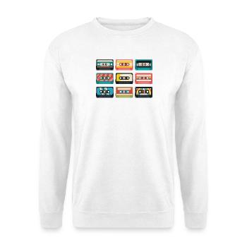 Cassettes musicales rétro – Collection de cassettes vintage - Sweat-shirt Unisexe - blanc - Devant