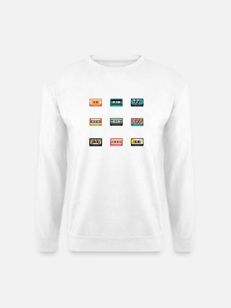 Retro Musik Kassette – Vintage Analog Nostalgie - Unisex Pullover - Weiß