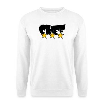 Chef Étoilé : Design 3 Étoiles Gastronomie - Sweat-shirt Unisexe - blanc - Devant