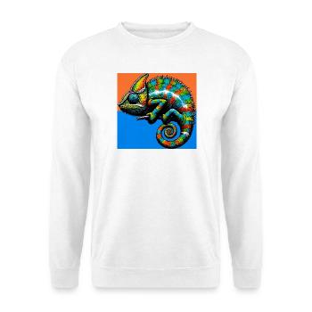 caméléon - Sweat-shirt Unisexe - blanc - Devant